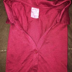 Burgundy fits like xl